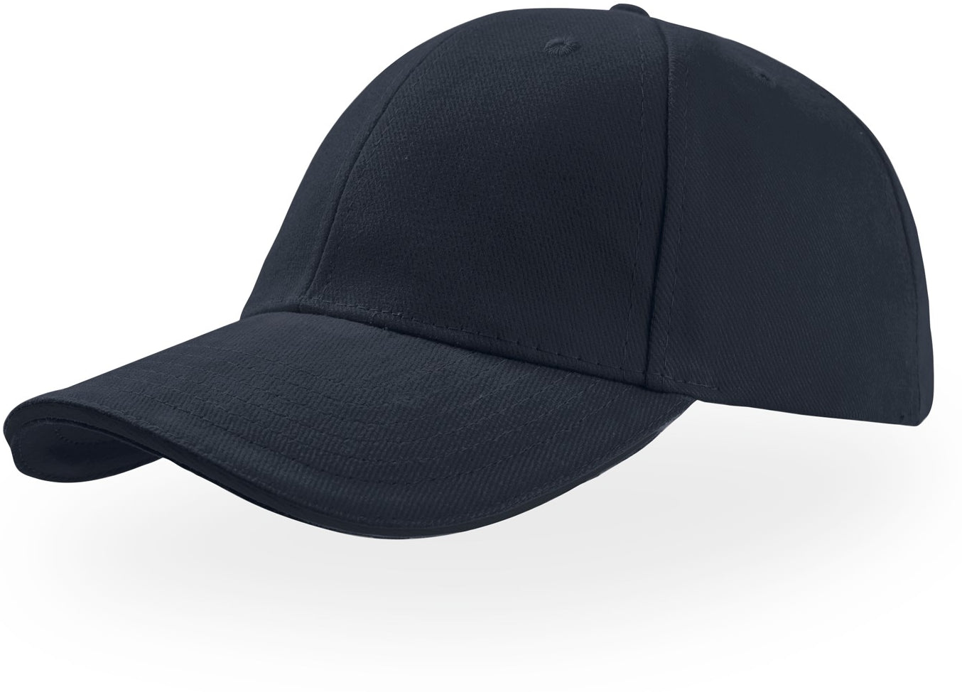 Atlantis Liberty Sandwich Heavy Brush Cotton 6 Panel Baseball Cap - Navy/Navy