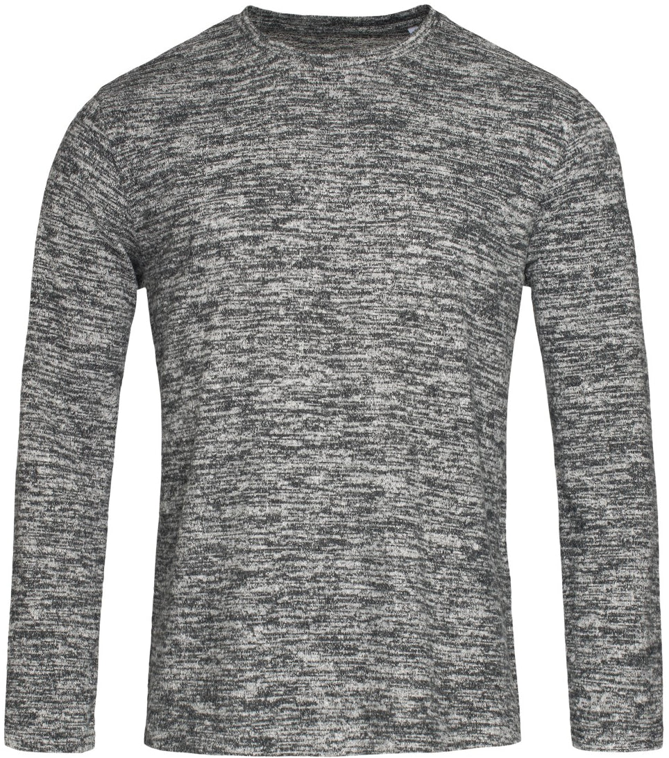 Stedman Stars Knit Sweater C/N Mens - Dk Grey Melange