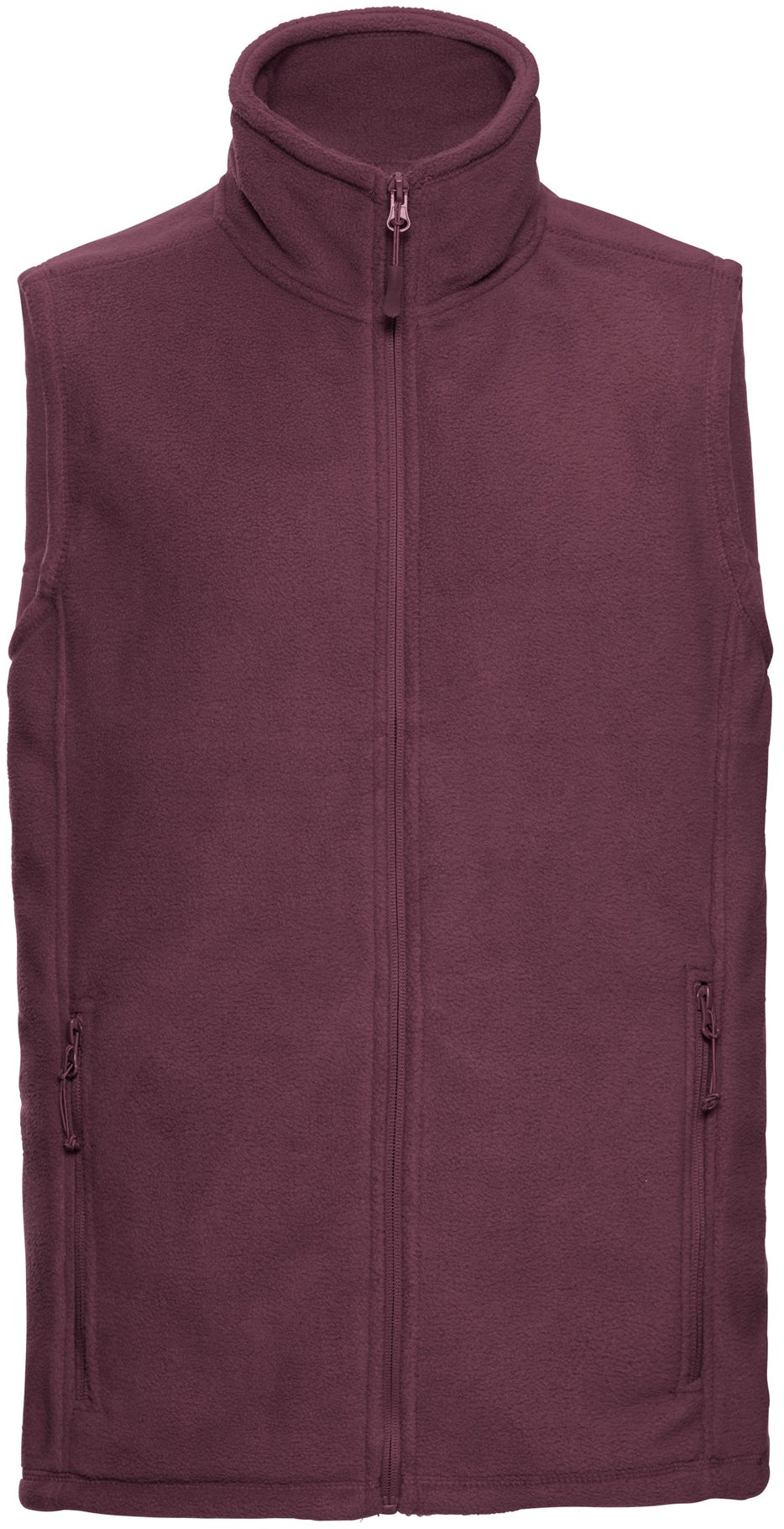 Russell Outdoor Fleece Gilet Mens - Burgundy