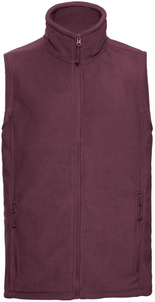 Russell Outdoor Fleece Gilet Mens - Burgundy