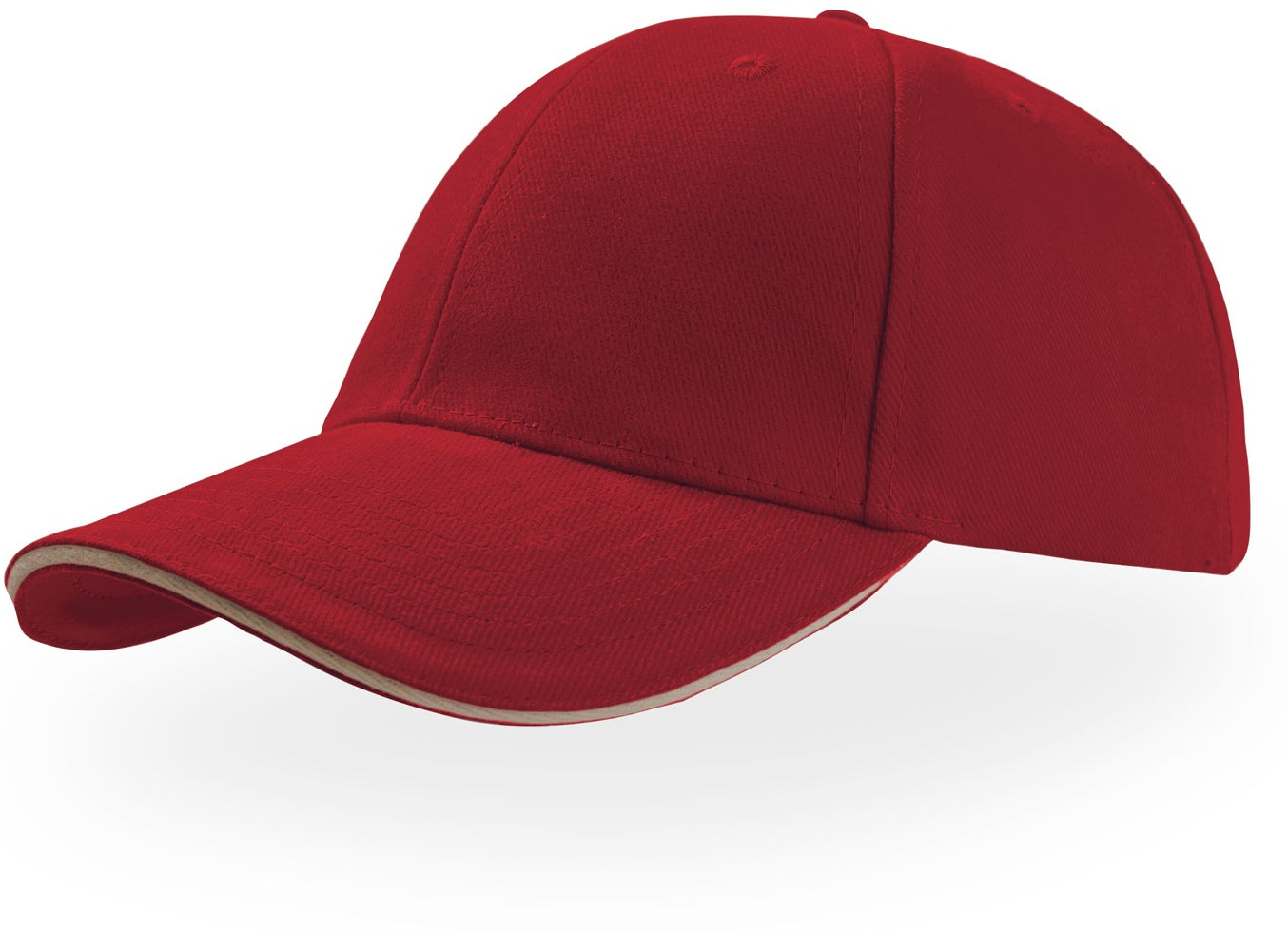 Atlantis Liberty Sandwich Heavy Brush Cotton 6 Panel Baseball Cap - Burgundy