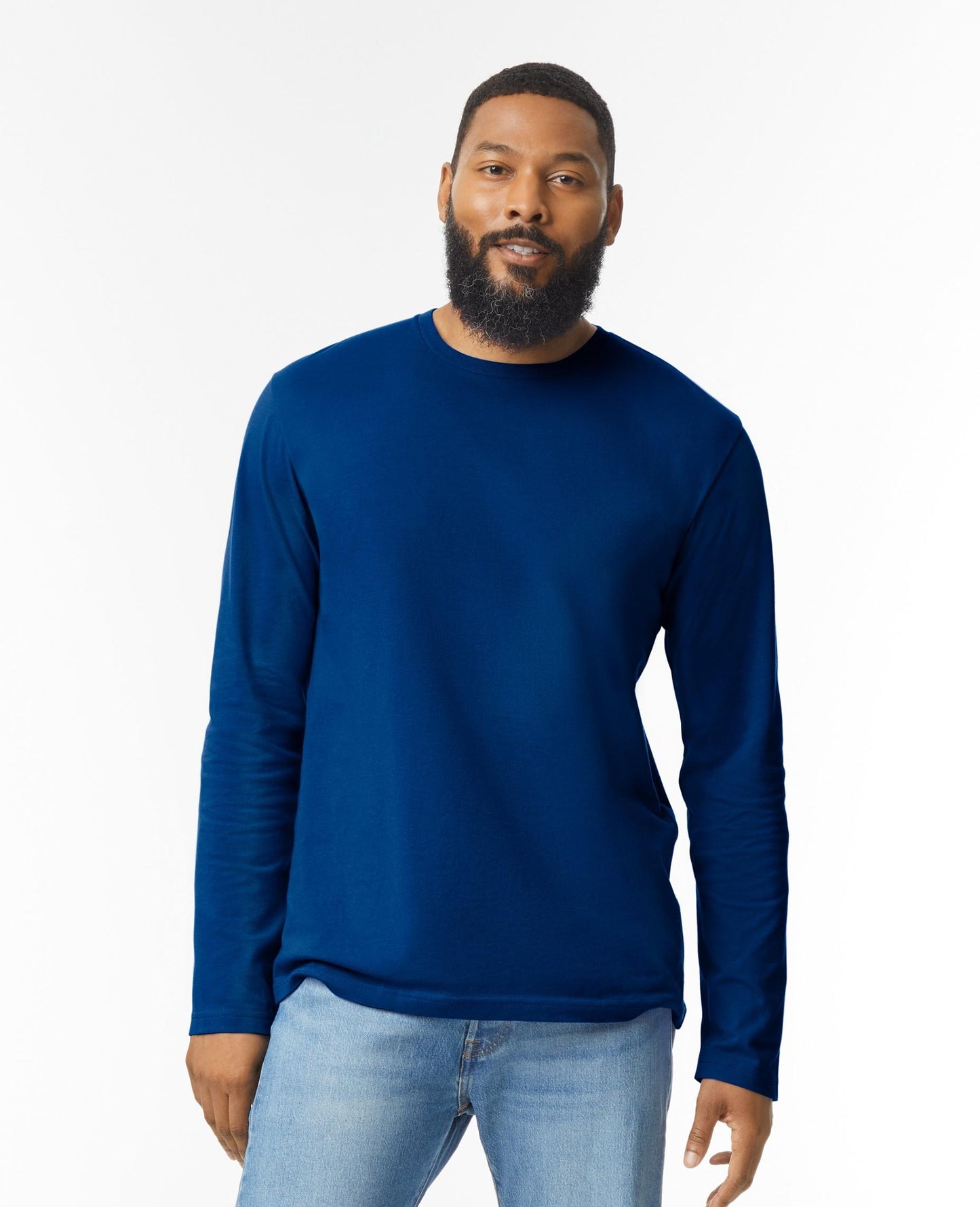 Gildan Mens L/S Softstyle T - Navy