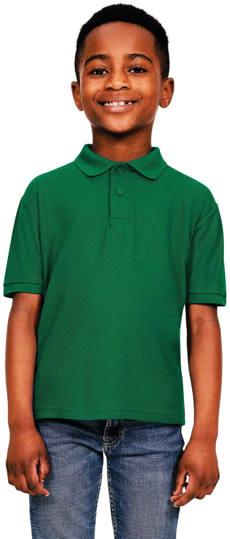 Casual Classic Youth Polo - Forest Green