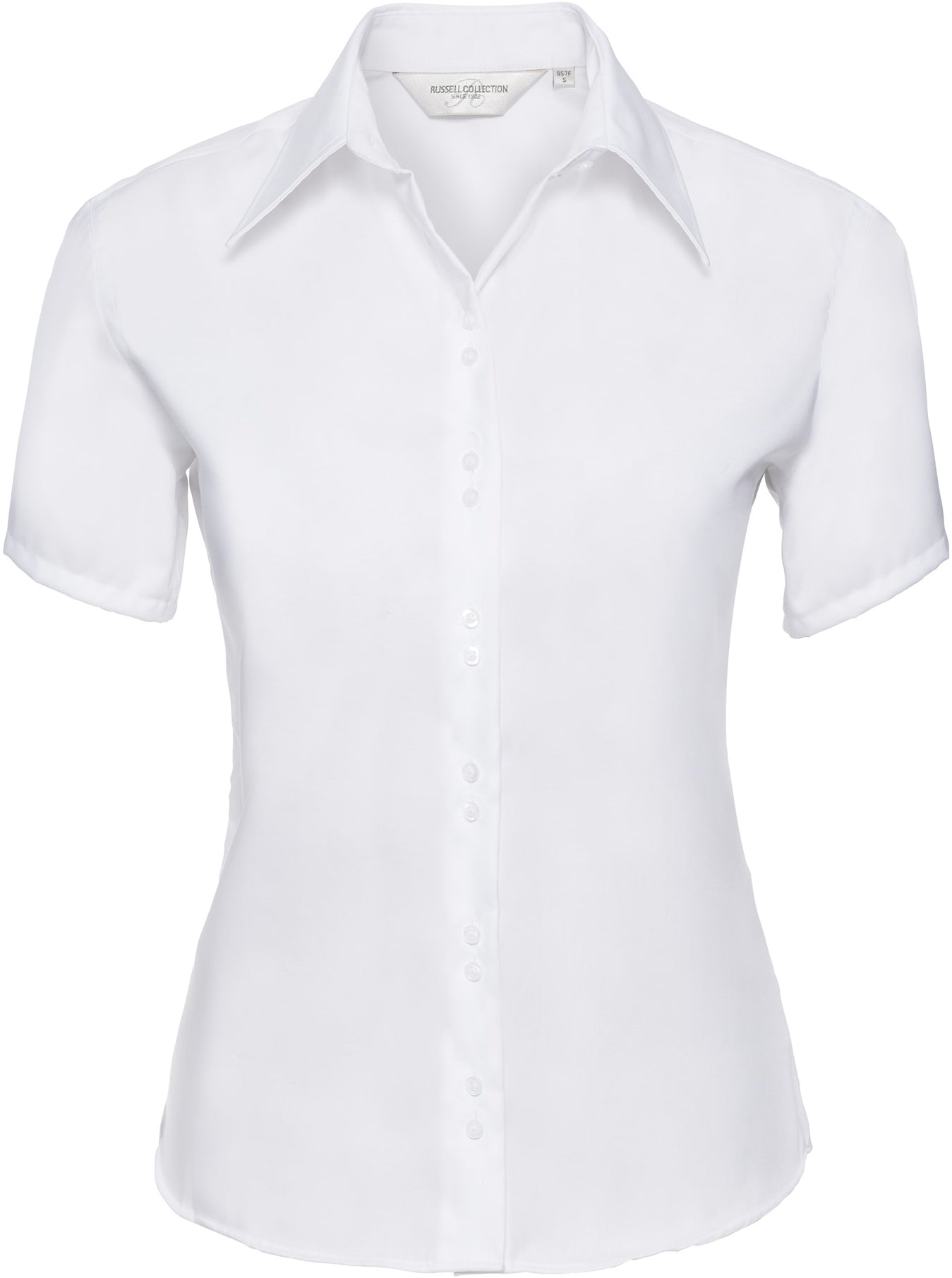 Russell Ultimate Non Iron S/S Shirt Ladies - White