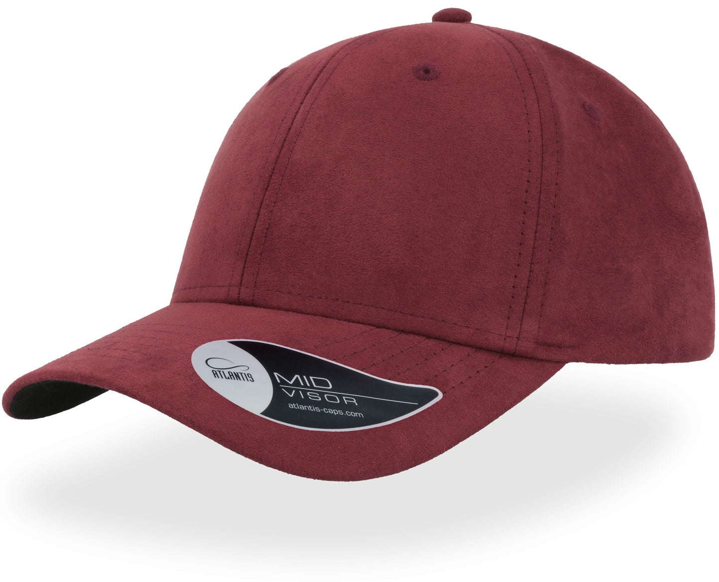 Atlantis Fam Sueded 6 Panel Cap - Burgundy