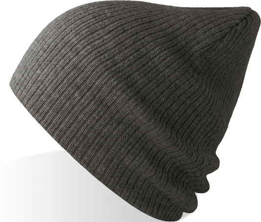 Atlantis Brad S Recycled Slouch Beanie - Dark Grey Melange