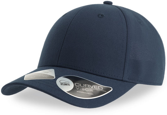 Atlantis Joshua Recycled Polyester 6 Panel Cap - Navy