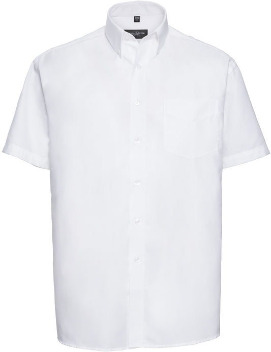 Russell Mens Oxford Shirt S/S  - White