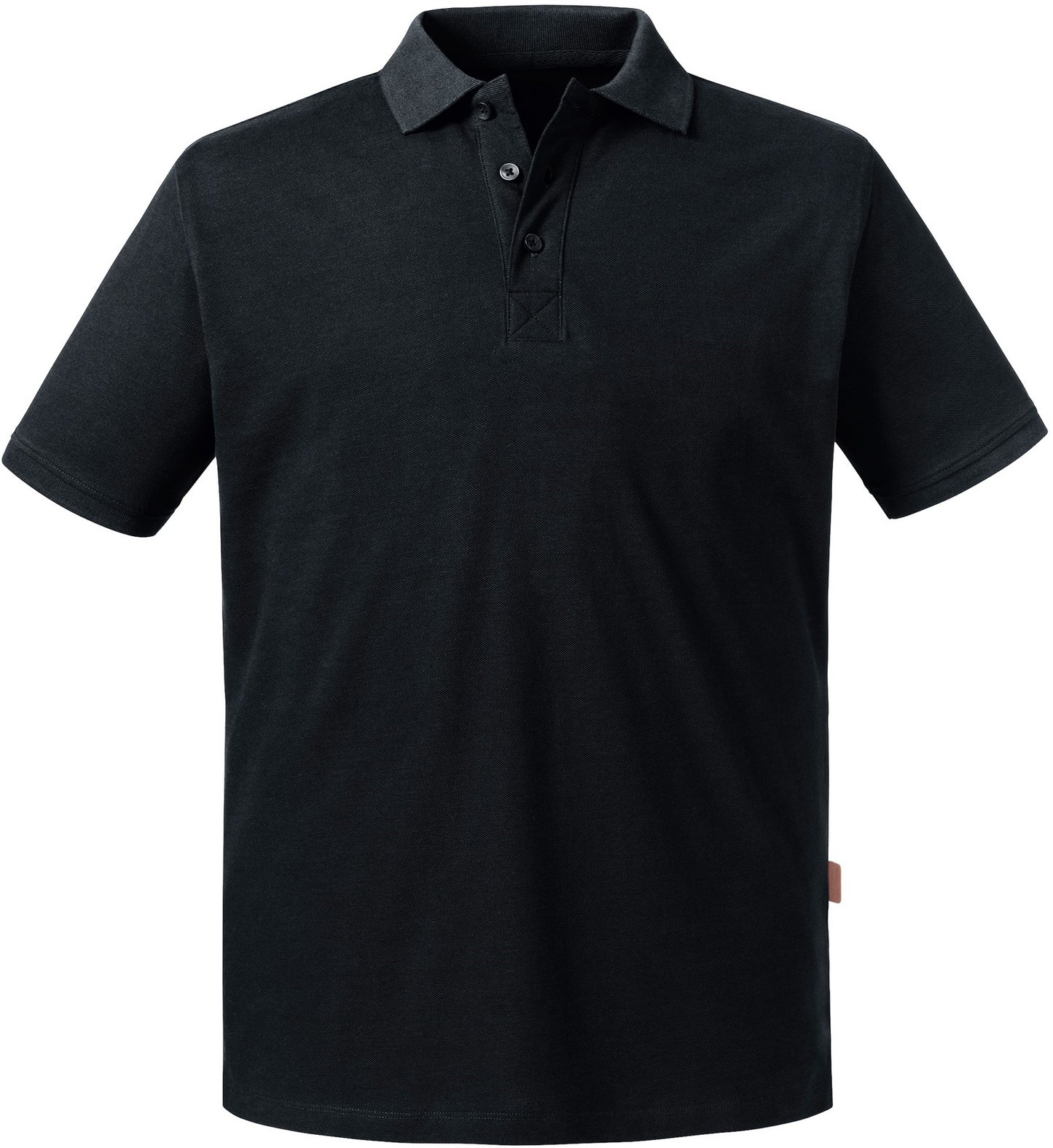Russell Pure Organic Polo Mens - Black
