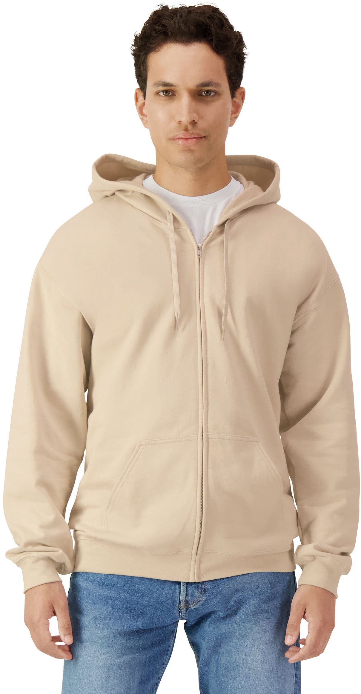 Gildan Softsyle Midweight Zip Hood Adult - Sand