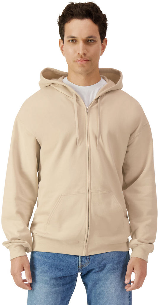 Gildan Softsyle Midweight Zip Hood Adult - Sand