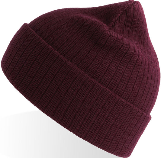 Atlantis Rio Recycled 3x1 Rib Cuffed Beanie - Burgundy