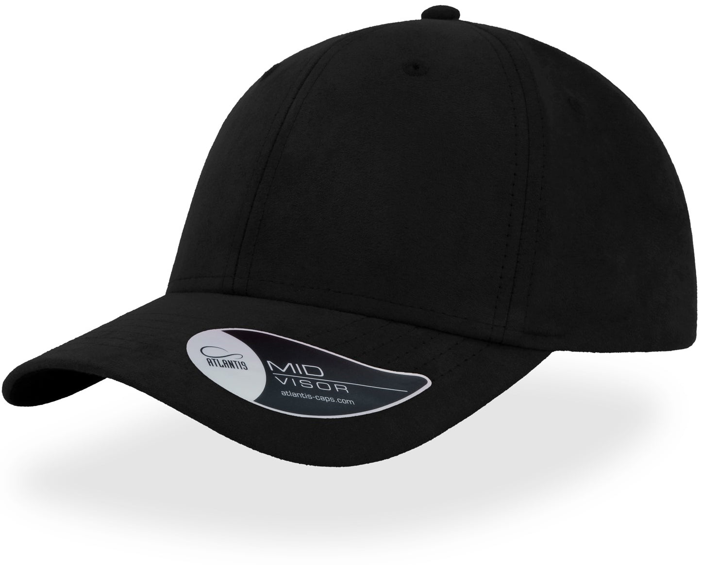 Atlantis Fam Sueded 6 Panel Cap - Black