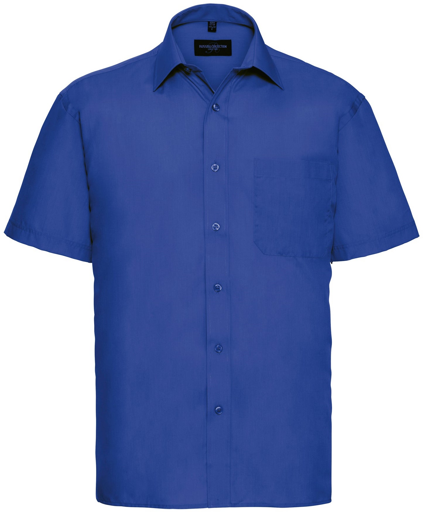 Russell Mens Poplin Shirts S/S - Bright Royal