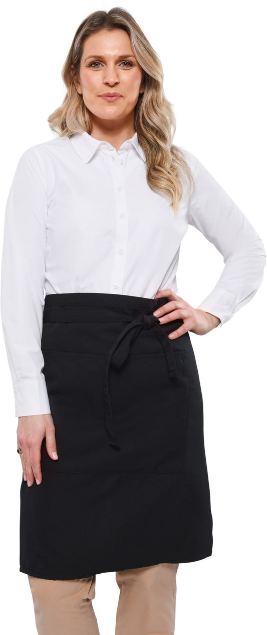 Dennys Recycled Waist Apron 24in With Pocket - Black