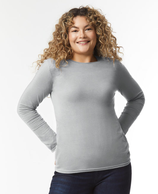 Gildan Mens L/S Softstyle T - Sport Grey