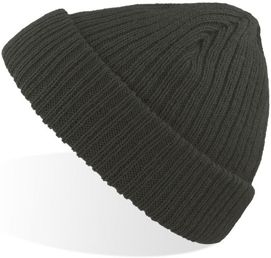 Atlantis Docker Short Beanie With Turn Up - Forest Green