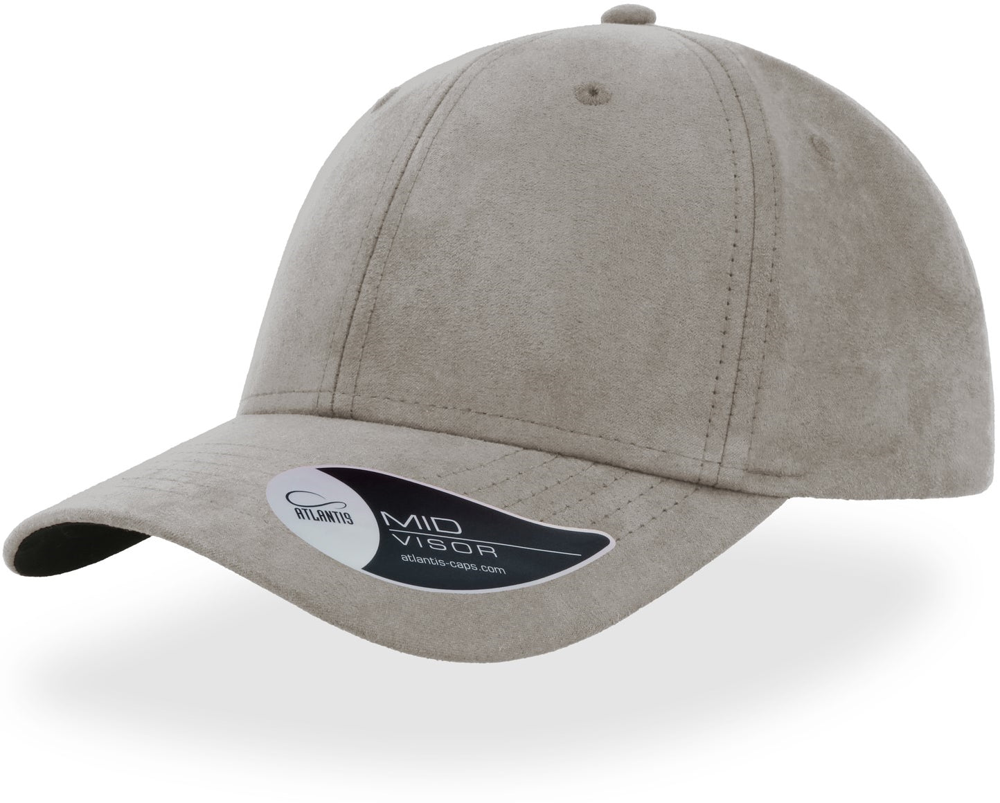 Atlantis Fam Sueded 6 Panel Cap - Grey