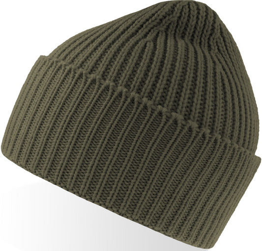 Atlantis Oak Polylana Chunky Cuffed Beanie - Olive