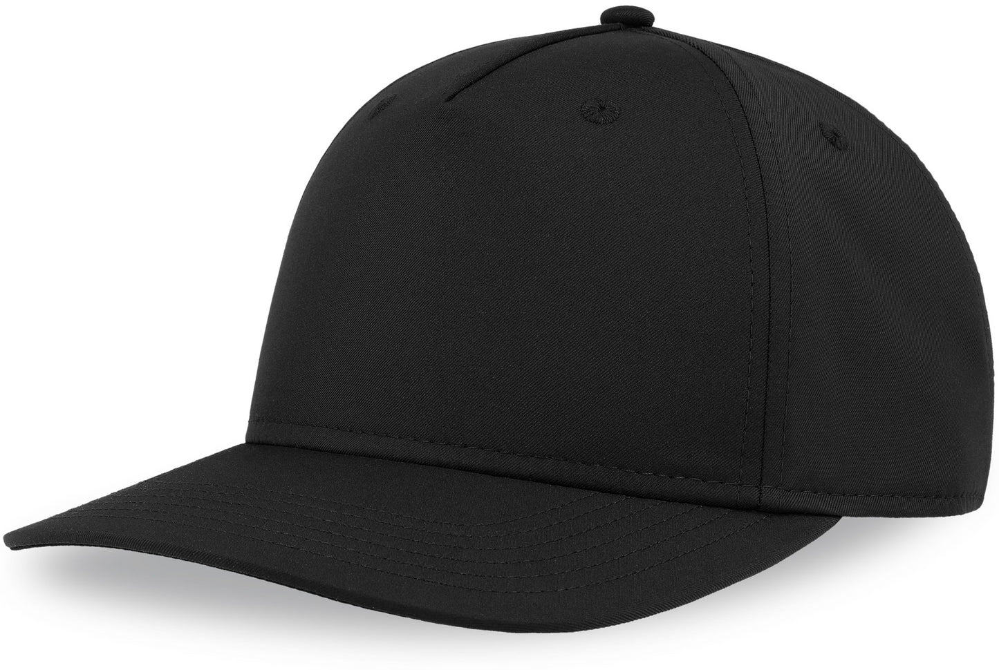 Atlantis Ray S Recycled Performance 5 Panel Cap - Black