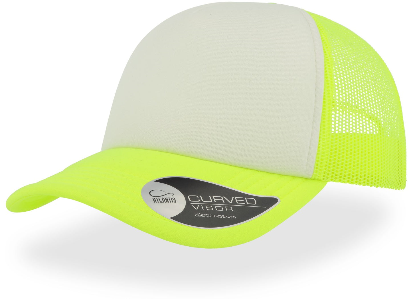 Atlantis Rapper 5 Panel Trucker Cap - Safety Yellow