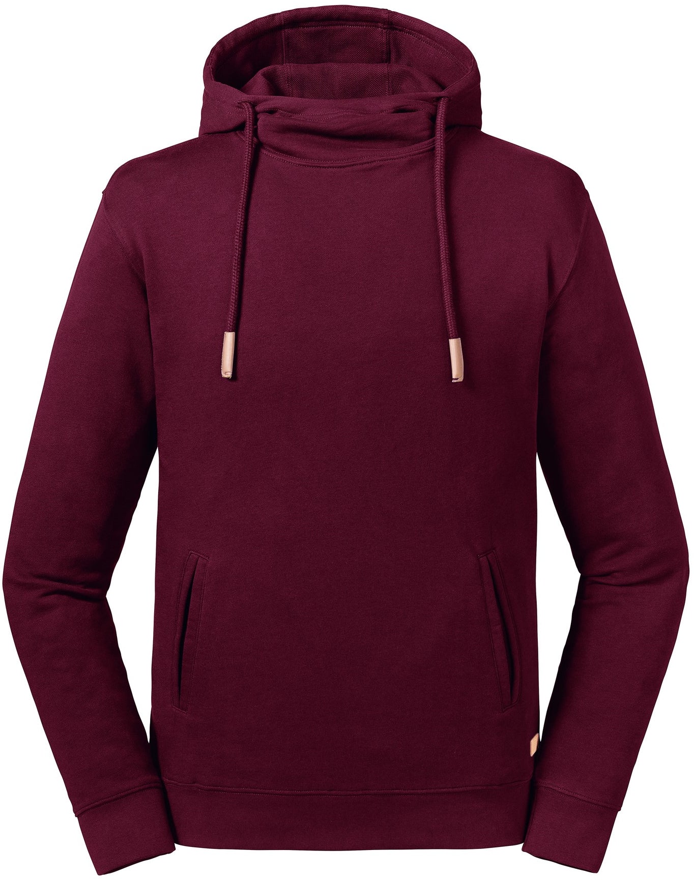 Russell Pure Organic High Collar Hood Sweat - Burgundy