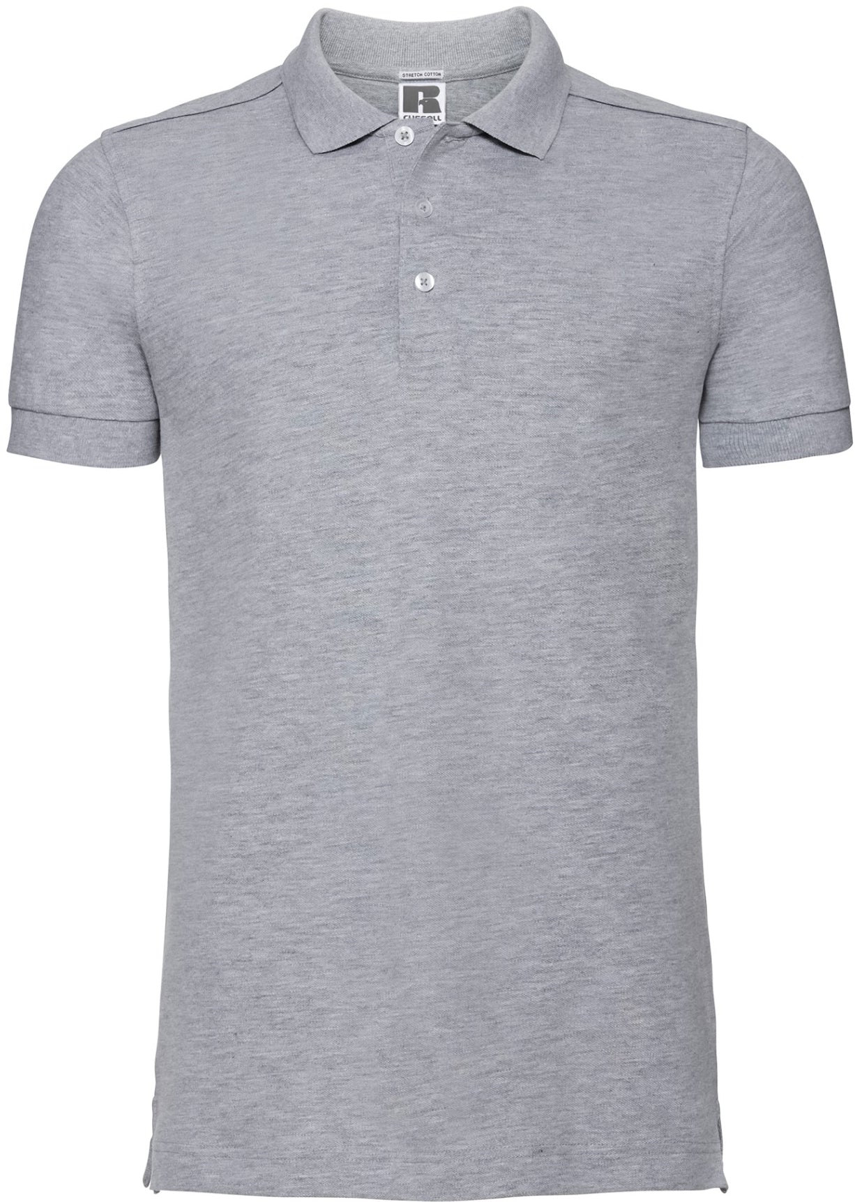 Russell Stretch Polo Mens - Light Oxford