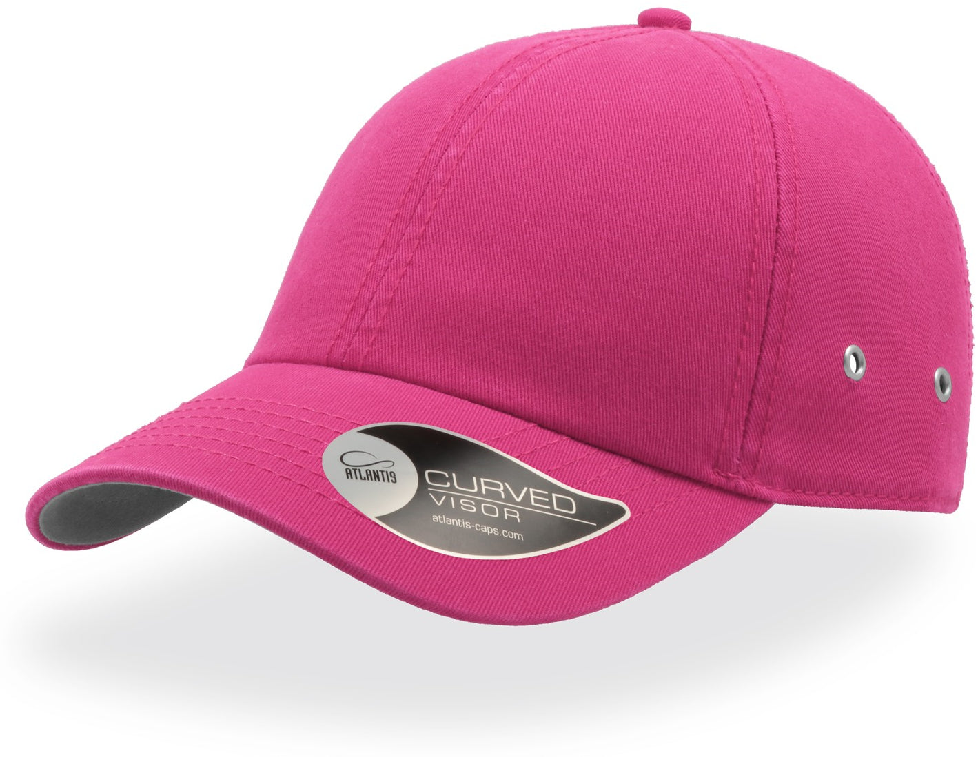 Atlantis Action 6 Panel Chino Baseball Cap - Fuchsia