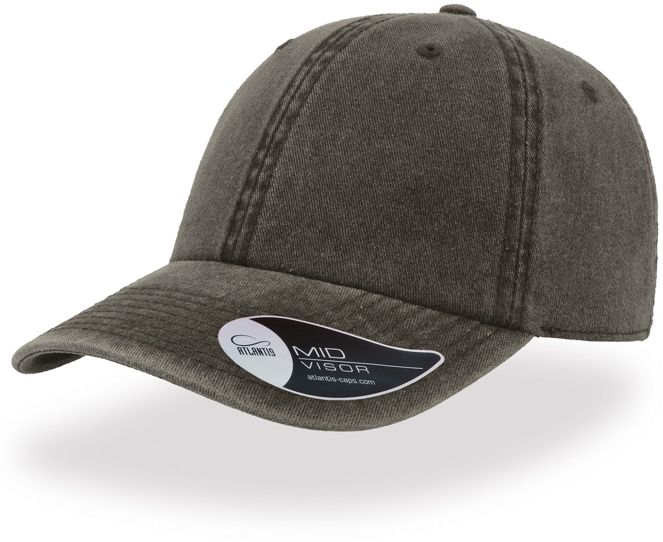 Atlantis Digg Pigment Dyed 6 Panel Cap - Black