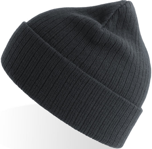 Atlantis Rio Recycled 3x1 Rib Cuffed Beanie - Dark Grey Melange