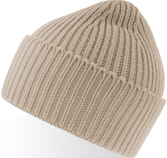 Atlantis Oak Polylana Chunky Cuffed Beanie - Beige