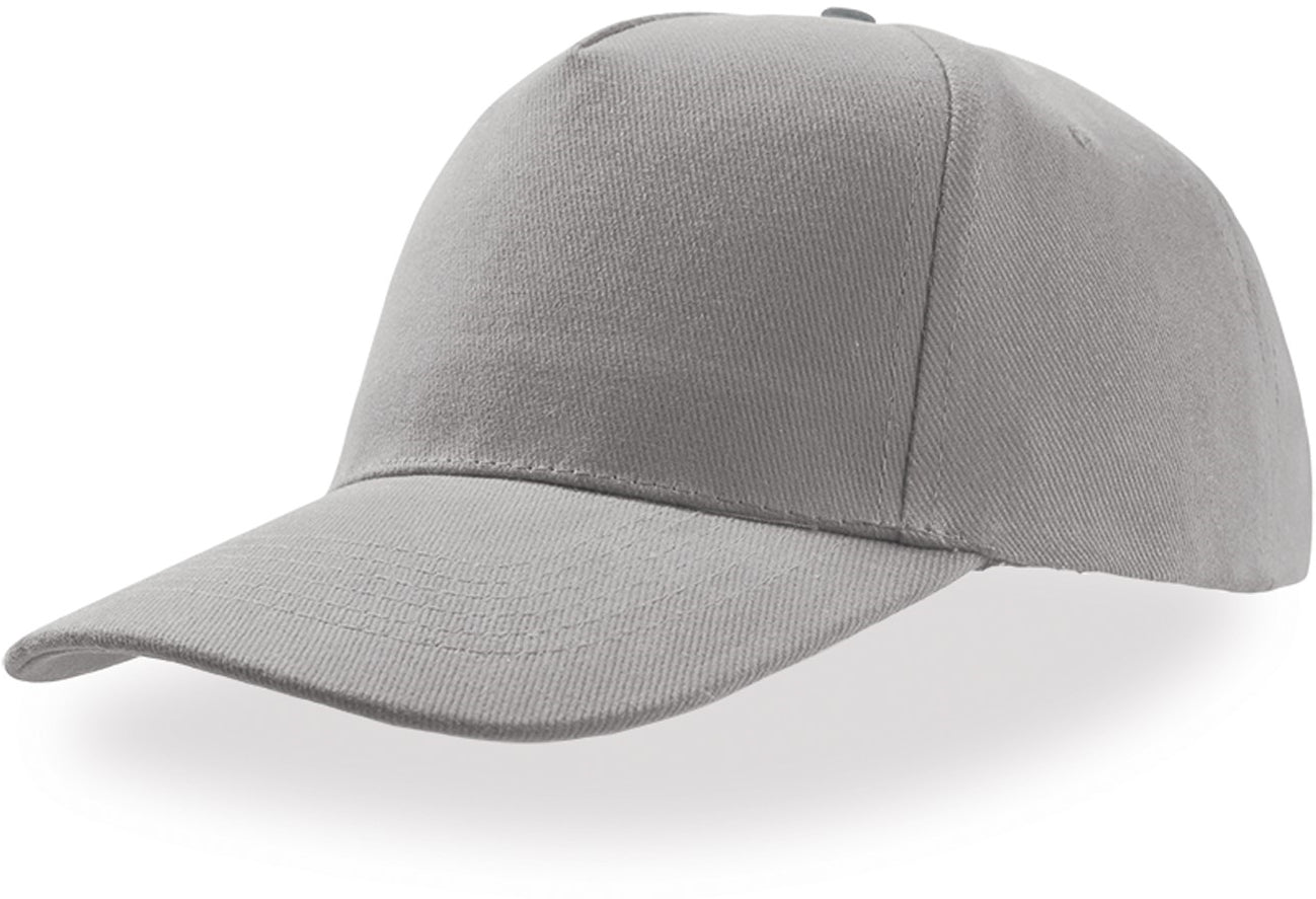 Atlantis Liberty Five Hvy Brush Cotton 5 Panel Cap - Light Grey