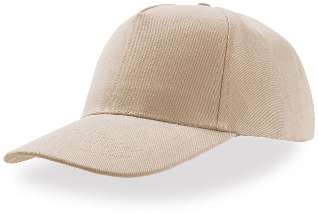 Atlantis Liberty Five Buckle Hvy Brush Cotton 5 Panel Cap - Khaki