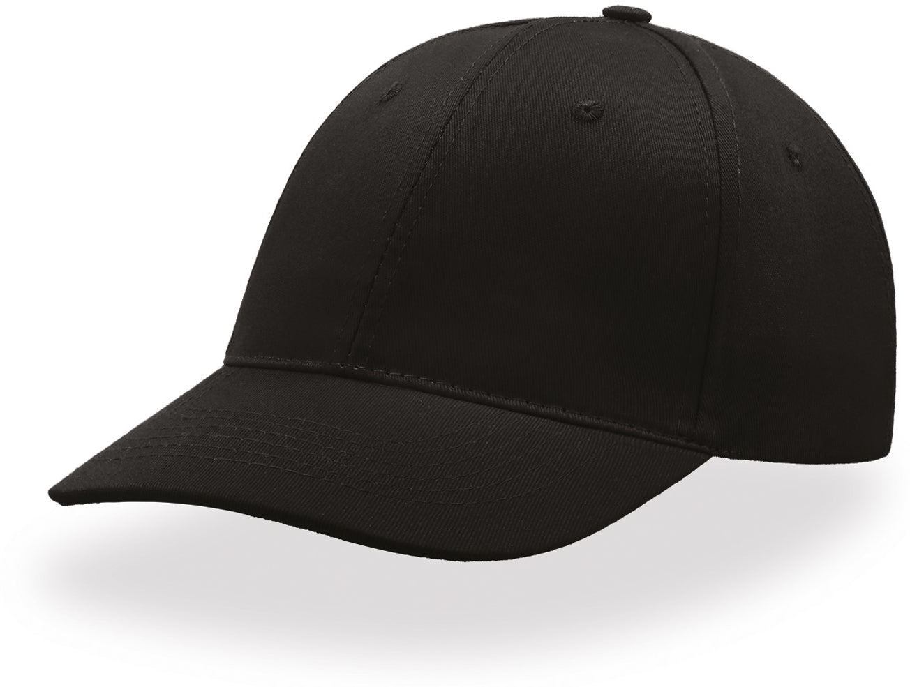 Atlantis Start Six 6 Panel Baseball Cap - Black