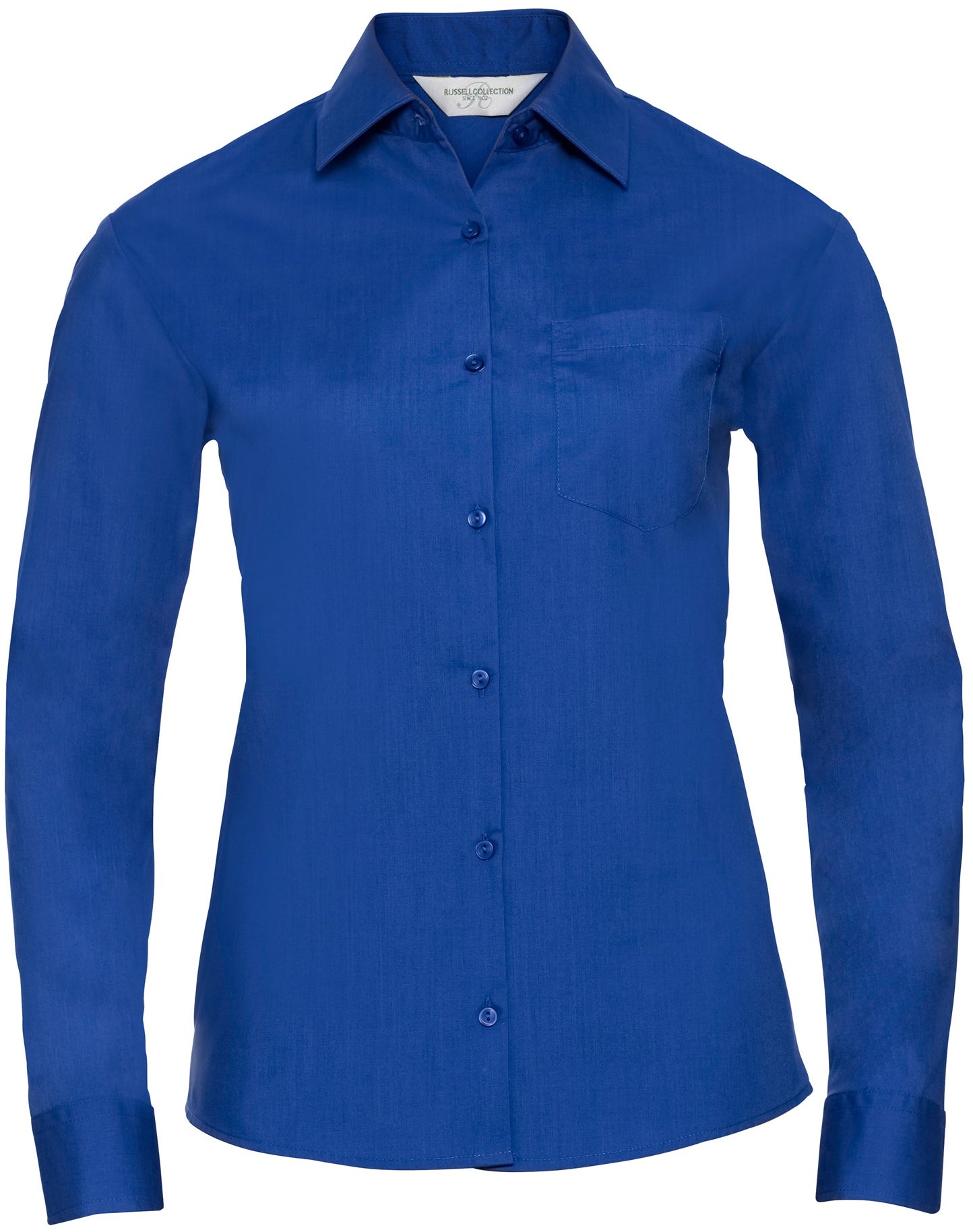 Russell Ladies Poplin Shirts L/S - Bright Royal