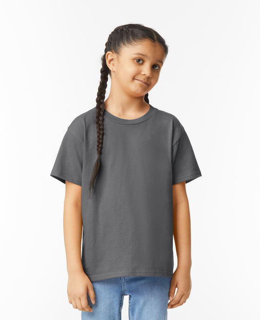 Gildan Youths Ringspun T Shirt - Charcoal