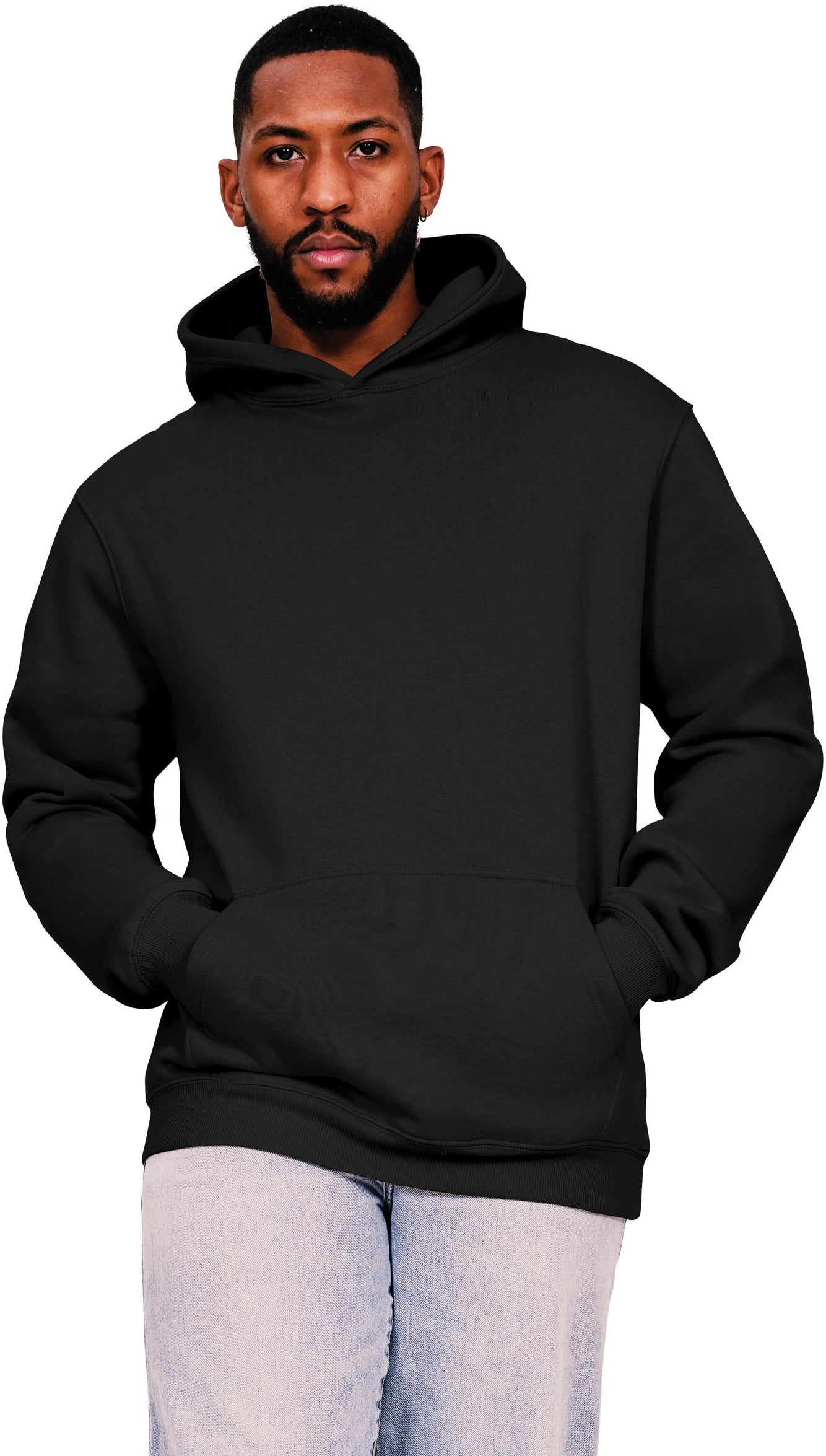 Casual Ringspun Blended 280 Core Tall Hood - Black