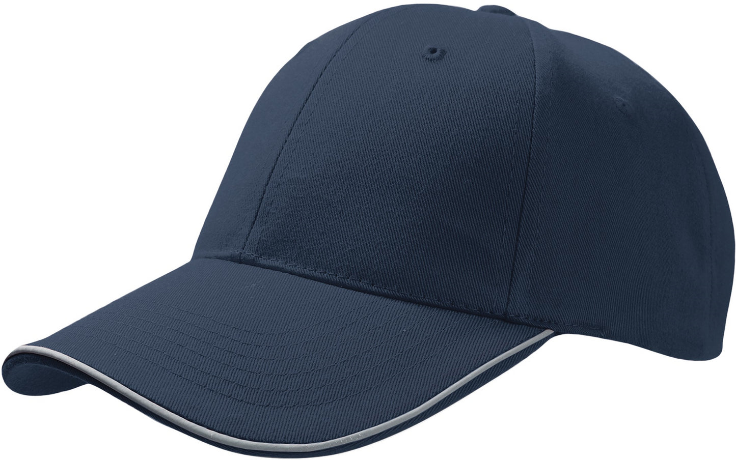 Atlantis Reflect 6 Panel Reflective Piping Baseball Cap - Navy