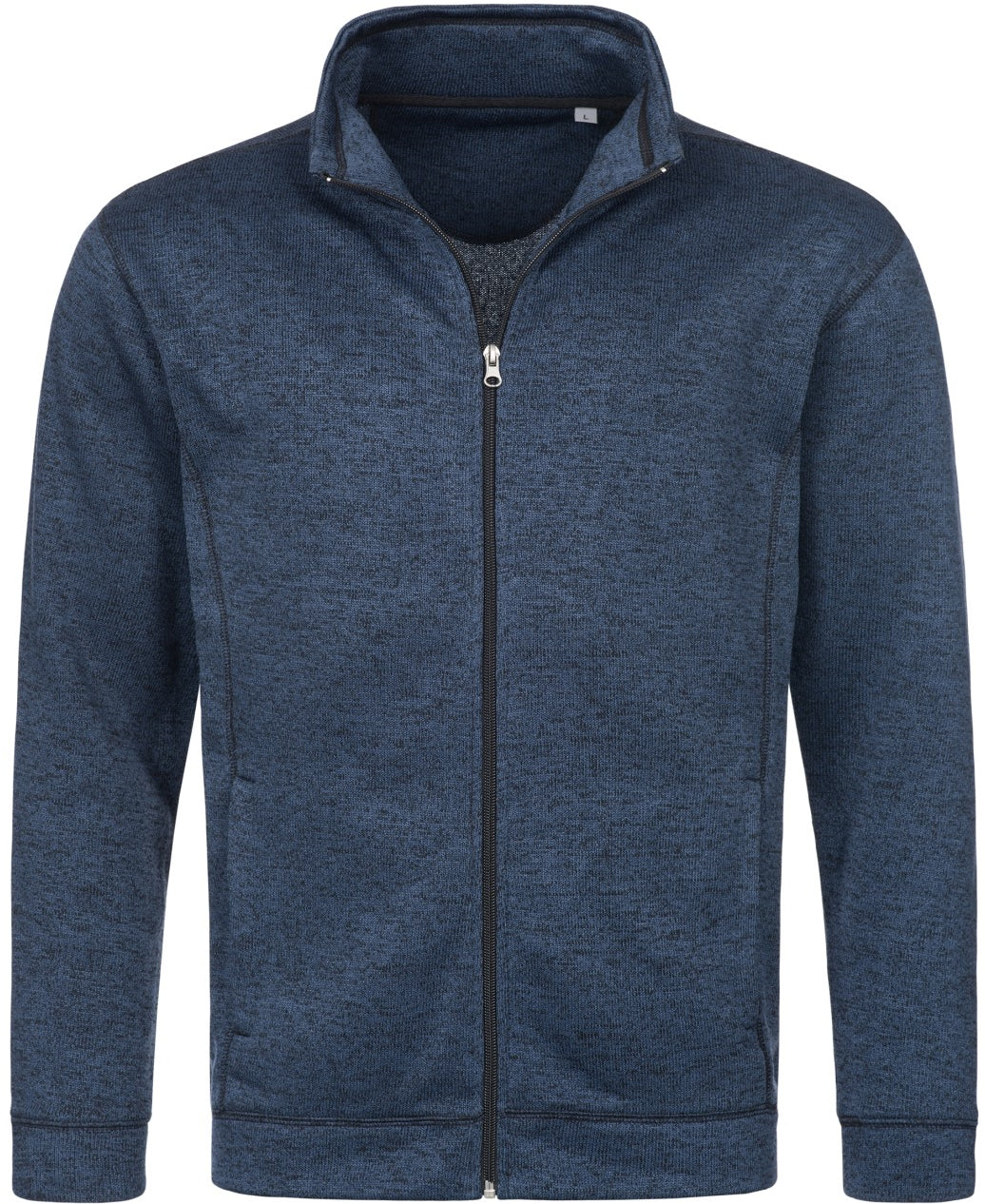 Stedman Active Outdoor Knitted Mens Fleece - Marina Blue Melange