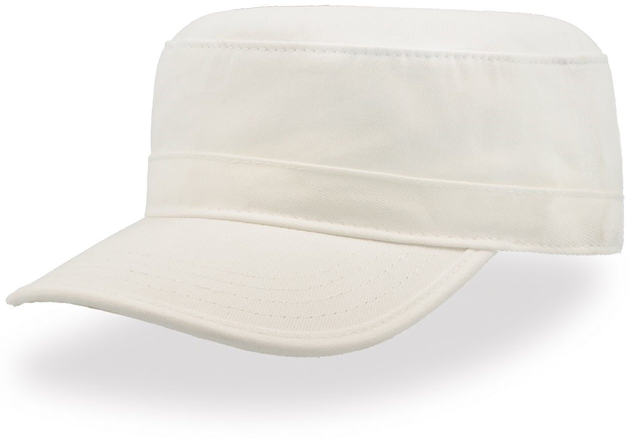 Atlantis Tank Military Cap Brushed Cotton - White