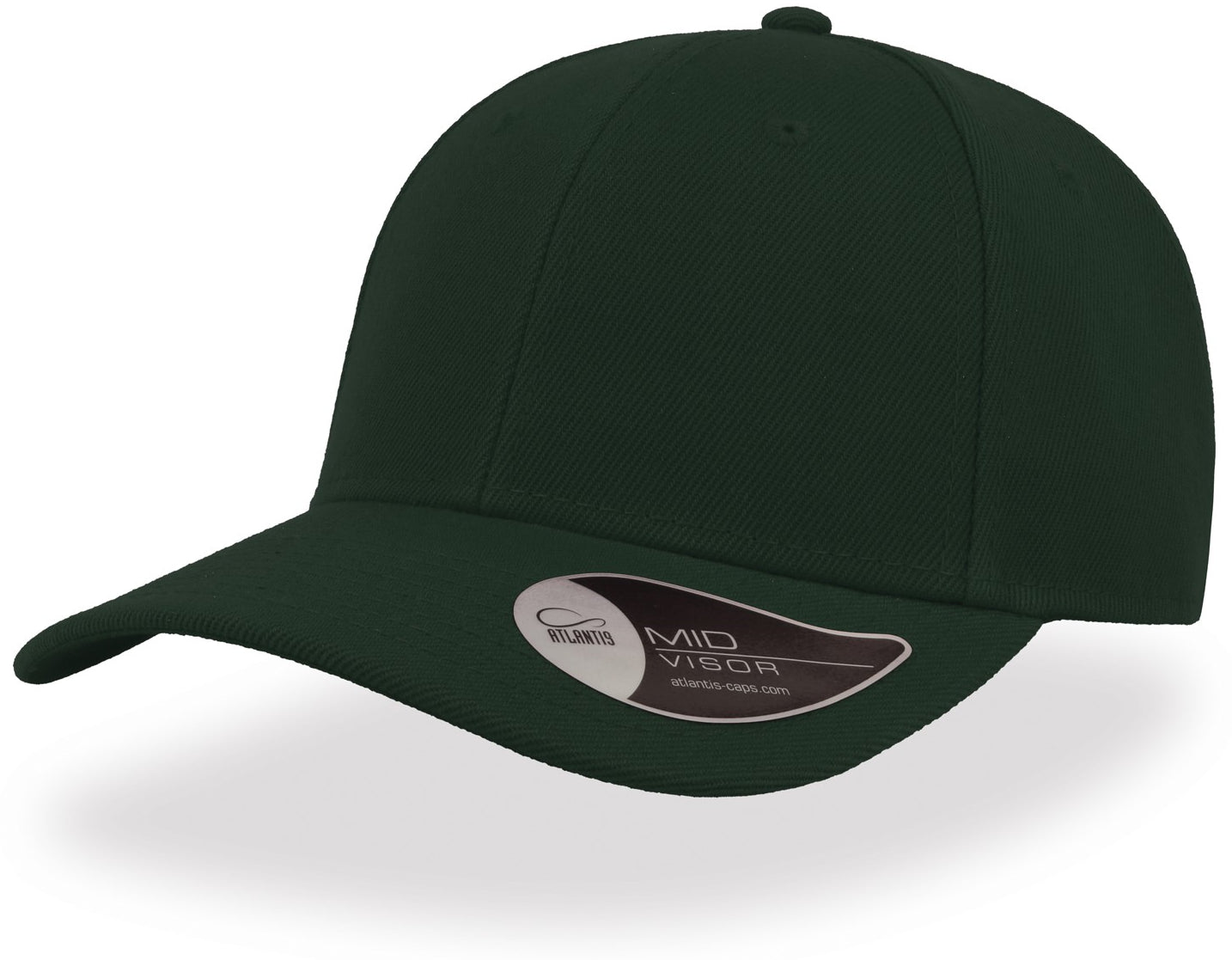 Atlantis Beat Mid Visor Structured 6 Panel Cap - Green