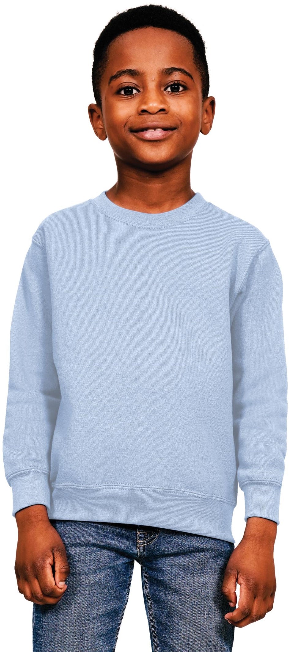 Casual Ringspun Blended Kids Sweat - Light Blue