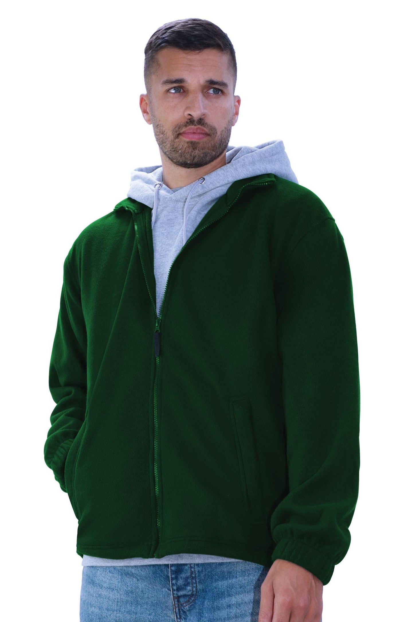 AA Heritage Full Zip Fleece - Bottle Green