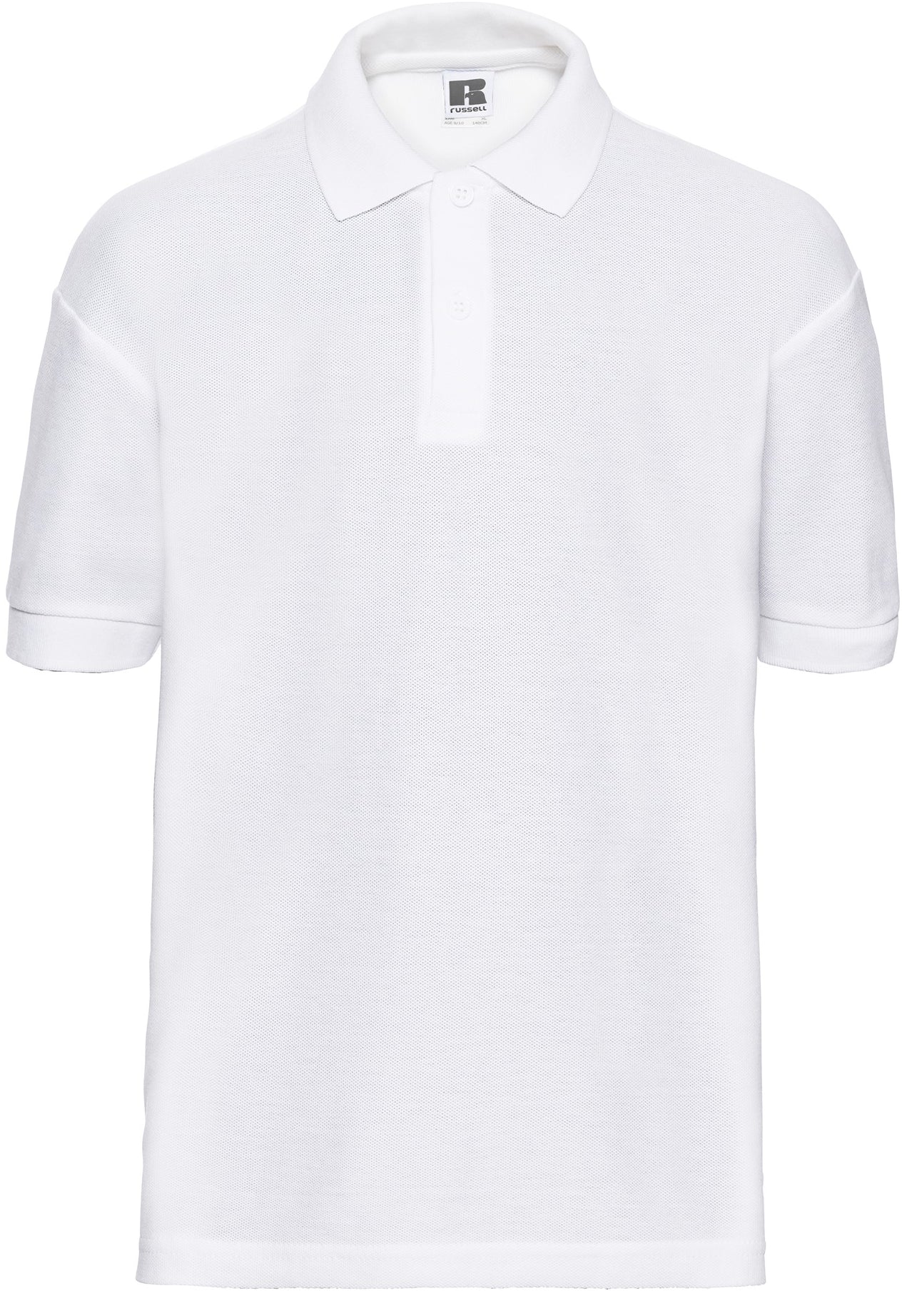 Russell Classic PolyCotton Polo Youths - White