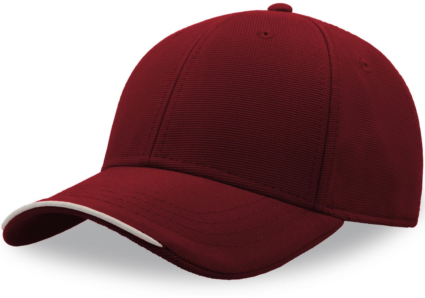 Atlantis Estoril S Recycled Jacquard Weave 6 Panel Cap - Burgundy