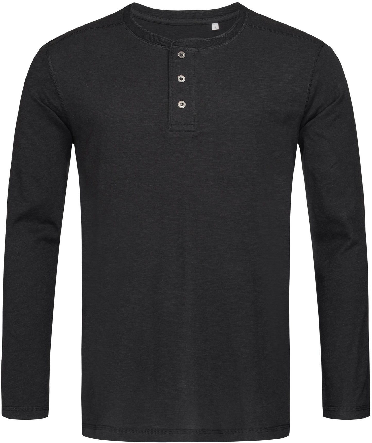 Stedman Stars Shawn Slub Henley L/S - Black Opal