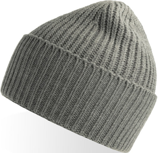 Atlantis Oak Polylana Chunky Cuffed Beanie - Light Grey Melange