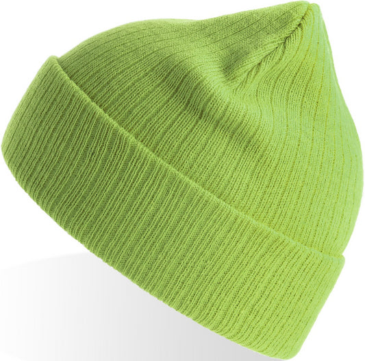 Atlantis Rio Recycled 3x1 Rib Cuffed Beanie - Acid Green