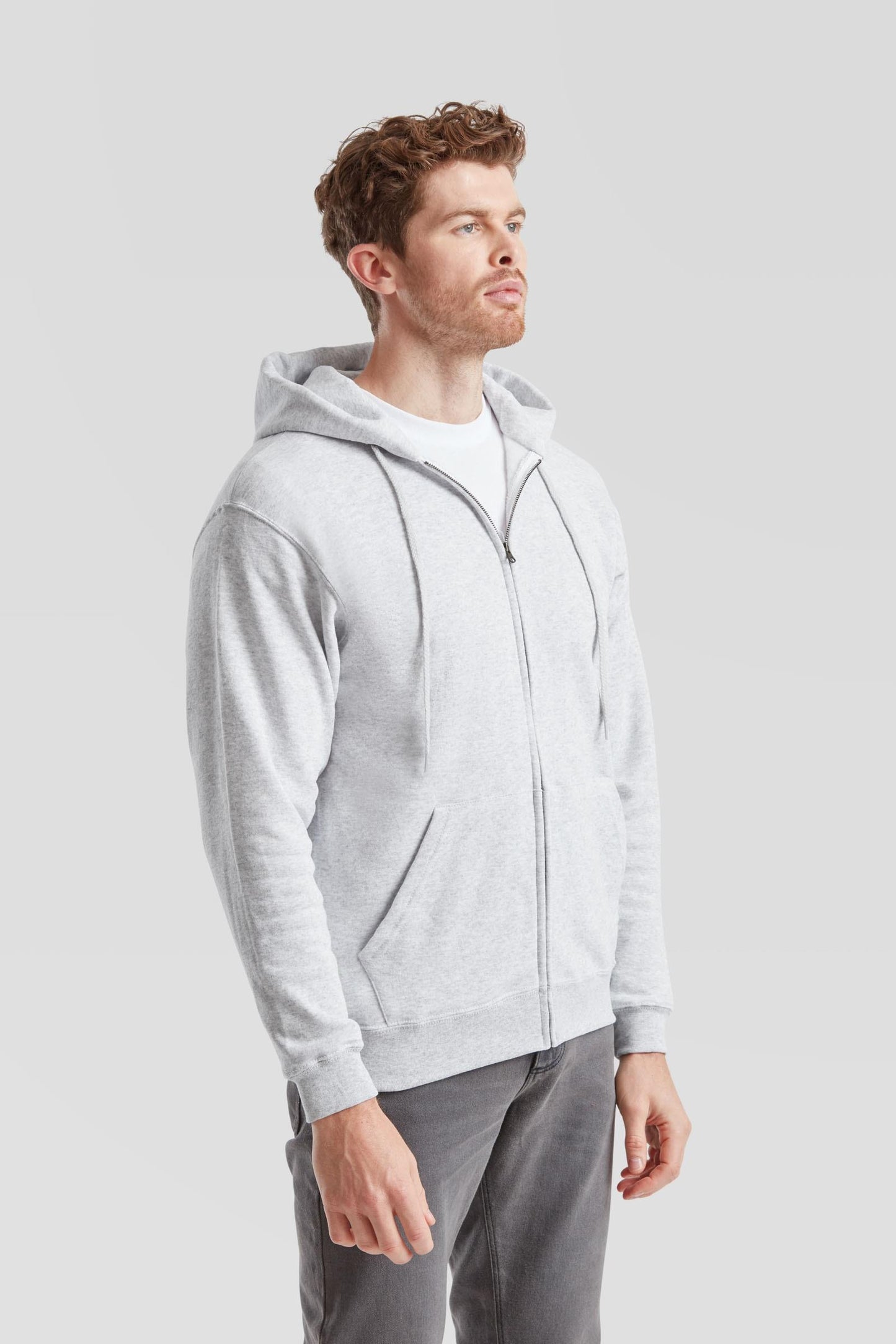FotL Classic Zip Hood Mens - Heather Grey