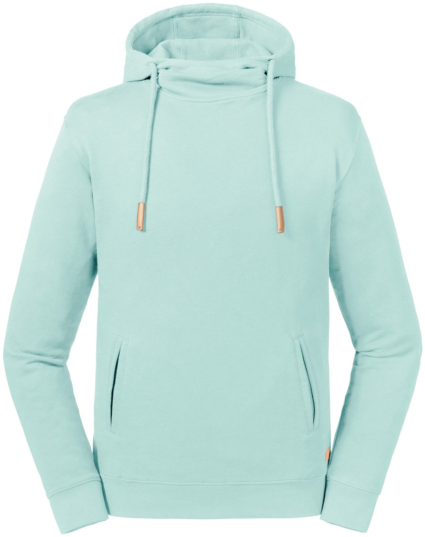 Russell Pure Organic High Collar Hood Sweat - Aqua